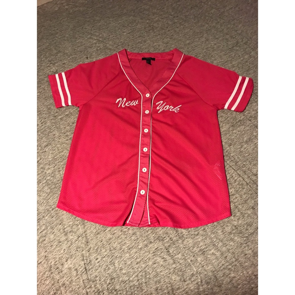 🌸🌈PINK NEW YORK BASEBALL JERSERY (LARGE)🌈🌸